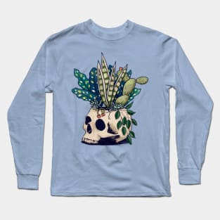 Plants Growing from a Skull Long Sleeve T-Shirt
